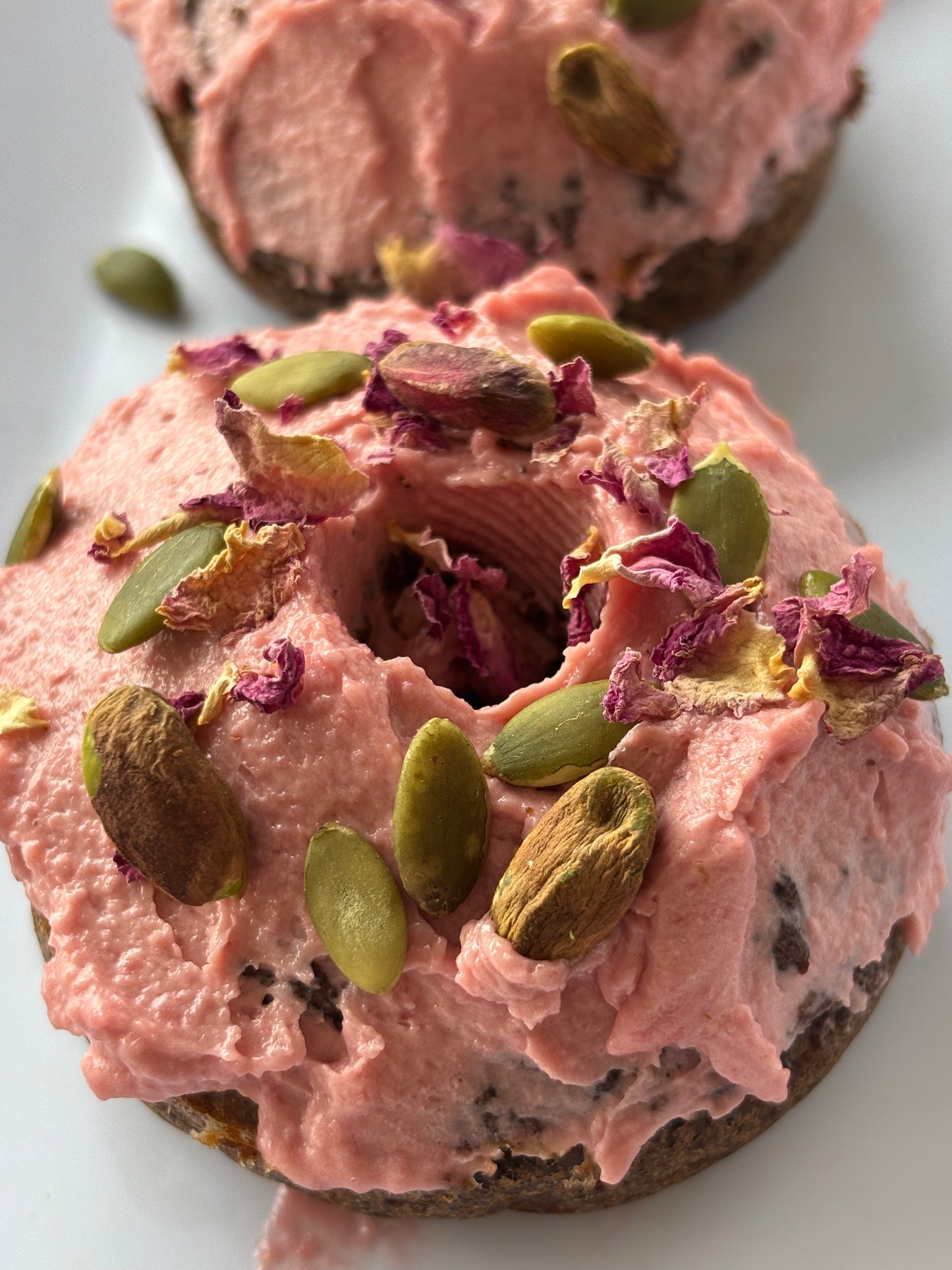 PISTACHIO & ALMOND WITH BEETROOT FROSTING