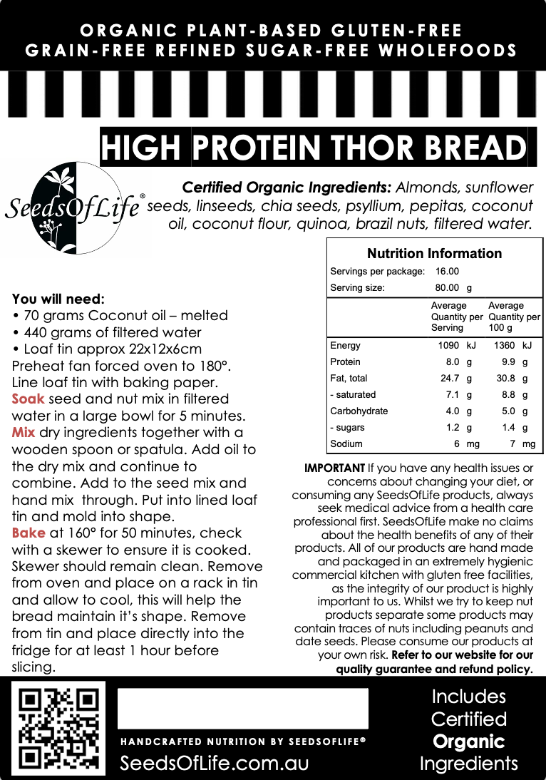 PREMIX SEEDSOFLIFE HIGH PROTEIN THOR BREAD-650g