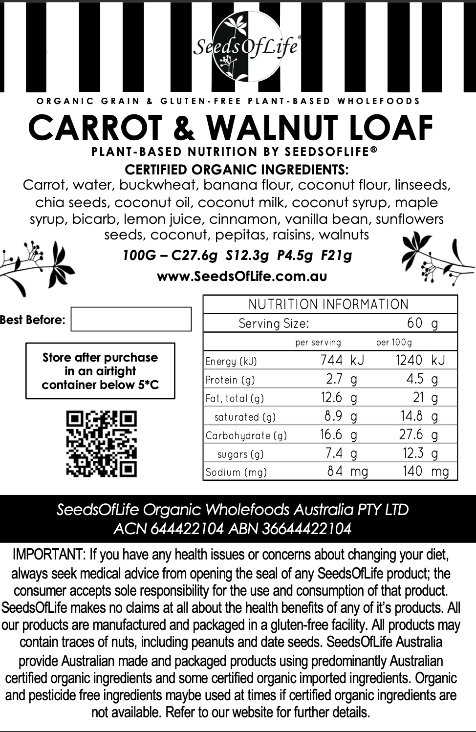 CARROT & WALNUT LOAF