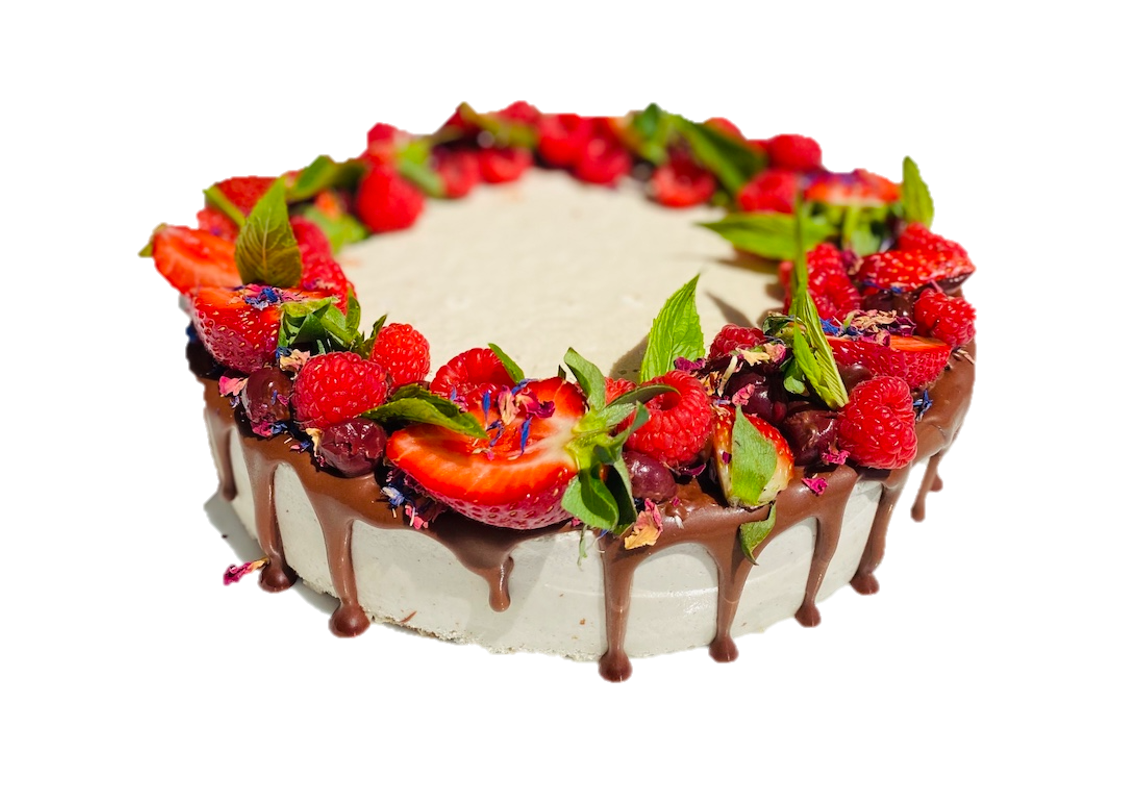 MIXED BERRY VANILLA WREATH RAWCAKE