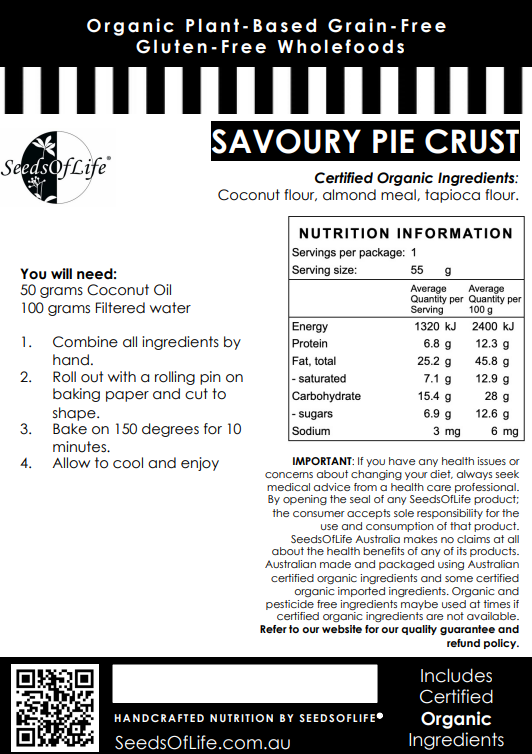 PREMIX SAVOURY PIE CRUST