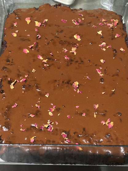 Choc zucchini cake with chocolate ganache