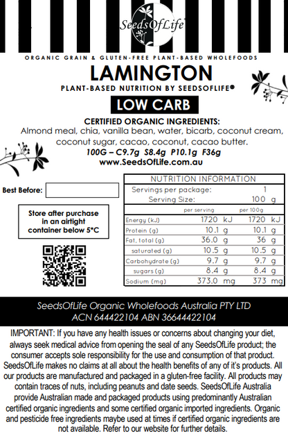 LOW CARB LAMINGTON 100g