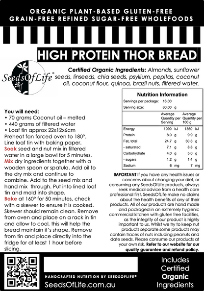 PREMIX SEEDSOFLIFE HIGH PROTEIN THOR BREAD