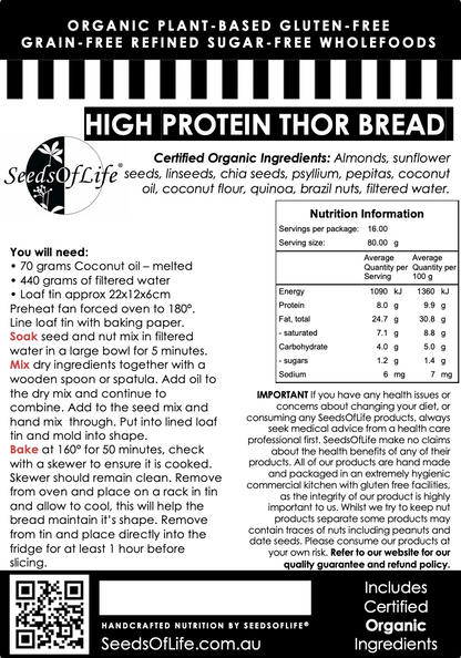 PREMIX SEEDSOFLIFE HIGH PROTEIN THOR BREAD-650g