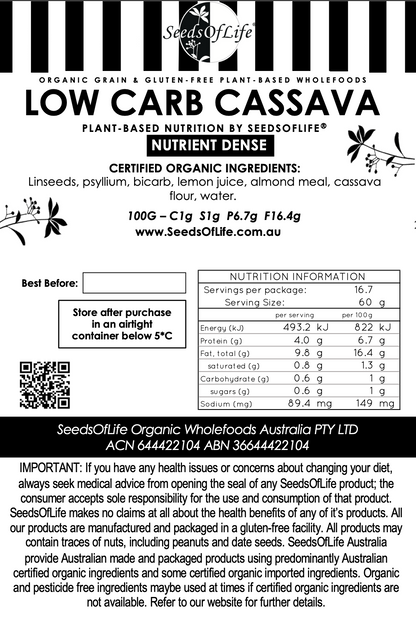 LOW CARB CASSAVA BREAD 1kg