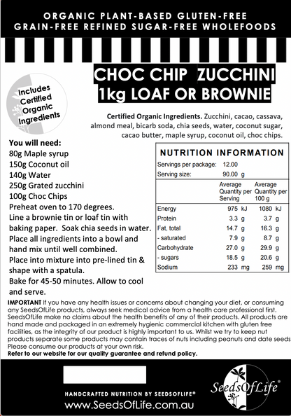 ZUCCHINI & CHOCOLATE BROWNIE (WHOLE)