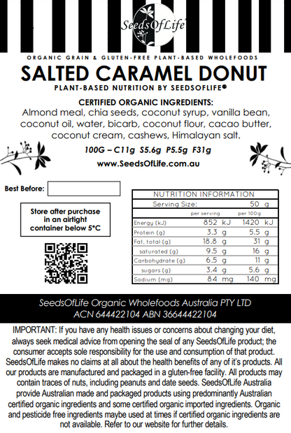 LOW CARB SALTED CARAMEL DONUT 90g x3
