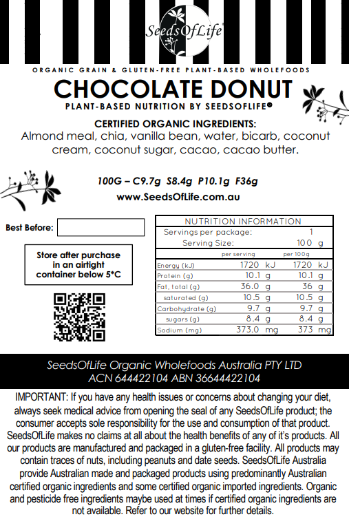 LOW CARB CHOCOLATE DONUT 80g