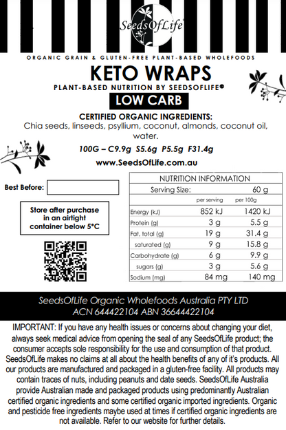 KETO WRAPS x 4