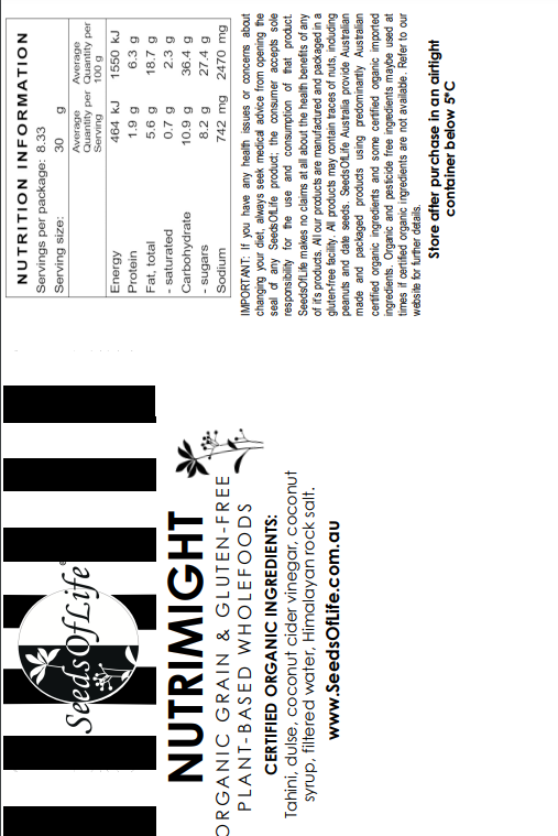 NUTRIMIGHT HEALTH SPREAD 500g – SeedsOfLife