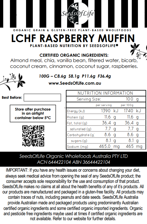 LOW CARB RASPBERRY MUFFIN 170g